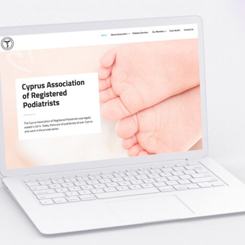 Natasa Lagou - Projects, Cyprus Association of Registered Podiatrists Web Design